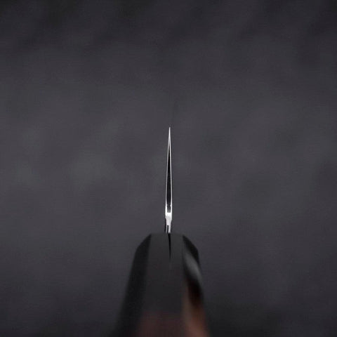 Gyuto White Steel #1 Miroir Water Honyaki Manche en Buffle et Ébène avec Fourreau 210mm-[Musashi]-[Couteaux de cuisine japonais]