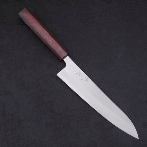 Gyuto White Steel #1 Poli Manche Urushi Violet 210m-[Musashi]-[Couteaux de cuisine japonais]