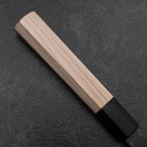 Gyuto White Steel #2 Kurouchi Manche en Buffle et Magnolia（largeur plus importante）-[Musashi]-[Couteaux de cuisine japonais]