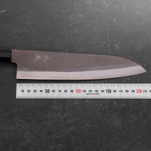 Gyuto White Steel #2 Kurouchi Stainless Clad Buffalo Magnolia Handle 210mm (8.3”)-[Musashi]-[Couteaux de cuisine japonais]