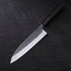 Gyuto White Steel #2 Kurouchi Stainless Clad Chokin Dragon Buffalo Ebony Handle 190mm (7.5”)-[Musashi]-[Couteaux de cuisine japonais]