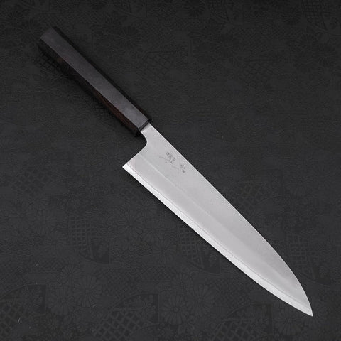 Gyuto White Steel #2 Nashiji Manche en Ébène 210mm-[Musashi]-[Couteaux de cuisine japonais]