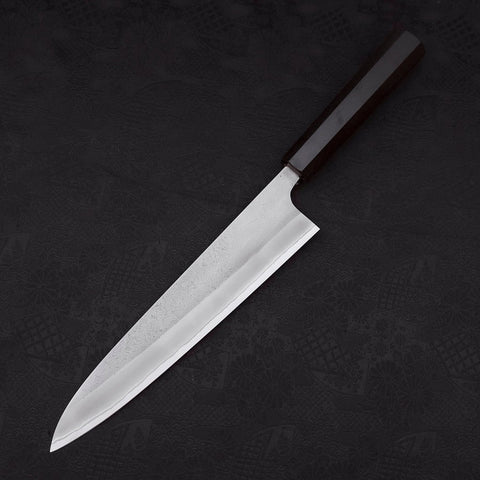 Gyuto White Steel #2 Nashiji Manche en Ébène 240mm-[Musashi]-[Couteaux de cuisine japonais]