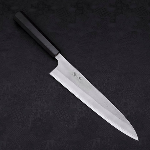 Gyuto White Steel #2 Nashiji Manche en Ébène 240mm-[Musashi]-[Couteaux de cuisine japonais]