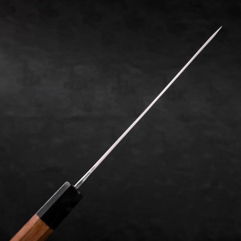 Gyuto White Steel #2 Revêtement Inox Kurouchi Manche en Buffle et Bois de Teck 210mm-[Musashi]-[Couteaux de cuisine japonais]