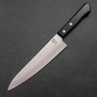 Gyuto White Steel #2 Revêtement Inox Manche Occidental Noir 180mm-[Musashi]-[Couteaux de cuisine japonais]