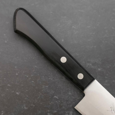 Gyuto White Steel #2 Revêtement Inox Manche Occidental Noir 180mm-[Musashi]-[Couteaux de cuisine japonais]