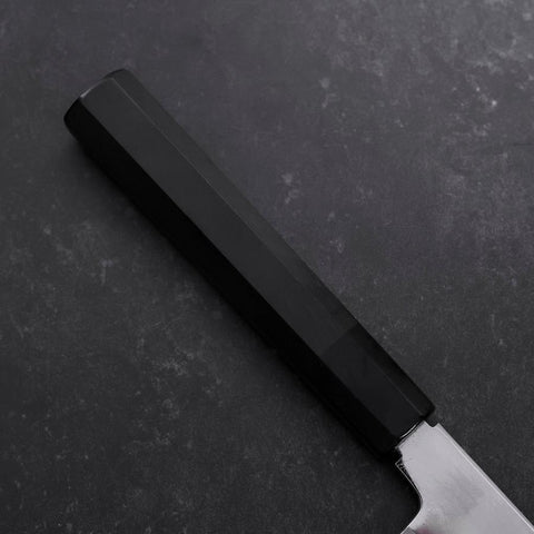 Gyuto White Steel #3 Miroir Honyaki Manche en Buffle et Ébène 240mm-[Musashi]-[Couteaux de cuisine japonais]