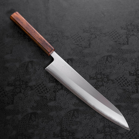 Gyuto White steel #1 Polished Manche Sumi Urushi 240mm-[Musashi]-[Couteaux de cuisine japonais]