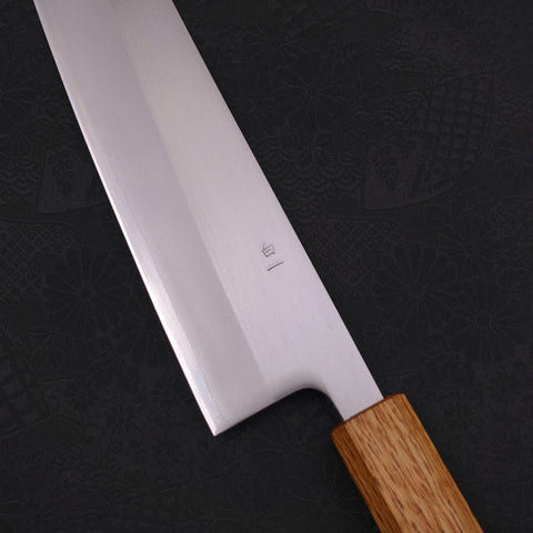 Gyuto White Steel #1 Polished Yaki Urushi Handle 240mm-[Musashi]-[Japanese-Kitchen-Knives]