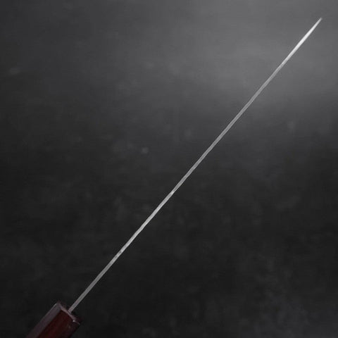 Gyuto White Steel #1 Revêtement Inox Tsuchime Manche Urushi Pourpre 240mm-[Musashi]-[Couteaux de cuisine japonais]