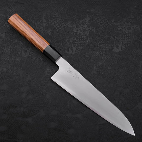 Gyuto White steel #2 Kasumi Manche en Buffle et bois de Teck 210mm-[Musashi]-[Couteaux de cuisine japonais]