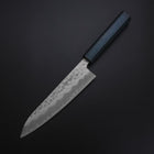 Gyuto White Steel #2 Tsuchime Manche Urushi Bleu Sombre 180mm-[Musashi]-[Couteaux de cuisine japonais]