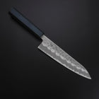Gyuto White Steel #2 Tsuchime Manche Urushi Bleu Sombre 180mm-[Musashi]-[Couteaux de cuisine japonais]