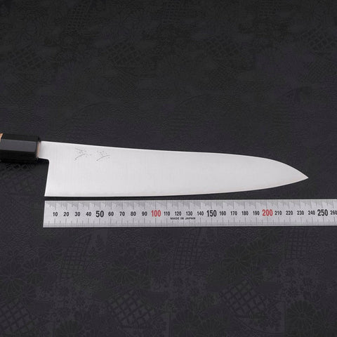 Gyuto ZDP-189 Poli Manche en Buffle et Châtaignier 240mm-[Musashi]-[Couteaux de cuisine japonais]