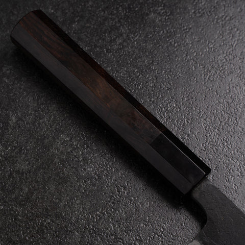 Gyuto Blue Super Kurouchi Damas Manche en Buffle et Ébène 210mm