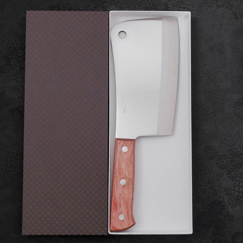 Hachoir Chinois Molybdenum Manche Occidental Marron 170mm-[Musashi]-[Couteaux de cuisine japonais]