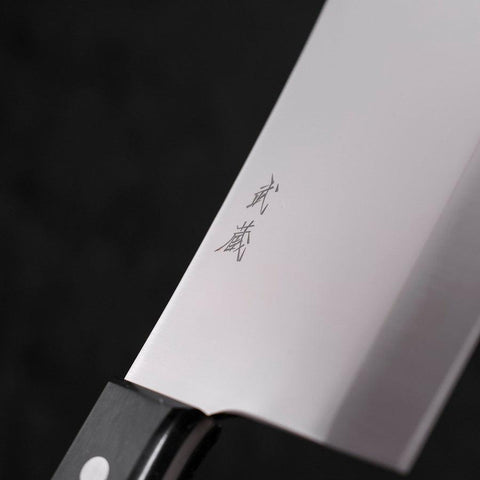 Hachoir Chinois Molybdenum Poli Manche Occidental Noir 150mm-[Musashi]-[Couteaux de cuisine japonais]