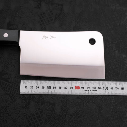 Hachoir Chinois Molybdenum Poli Manche Occidental Noir 150mm-[Musashi]-[Couteaux de cuisine japonais]