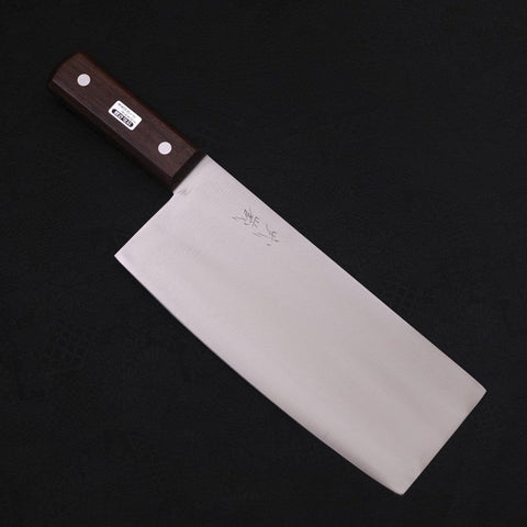 Hachoir Chinois SK Steel Manche Occidental Marron 220mm-[Musashi]-[Couteaux de cuisine japonais]