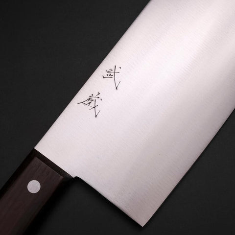 Hachoir Chinois SK Steel Poli Manche en Cerisier 220mm-[Musashi]-[Couteaux de cuisine japonais]