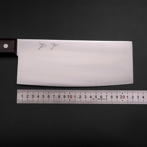Hachoir Chinois SK Steel Poli Manche en Cerisier 220mm-[Musashi]-[Couteaux de cuisine japonais]