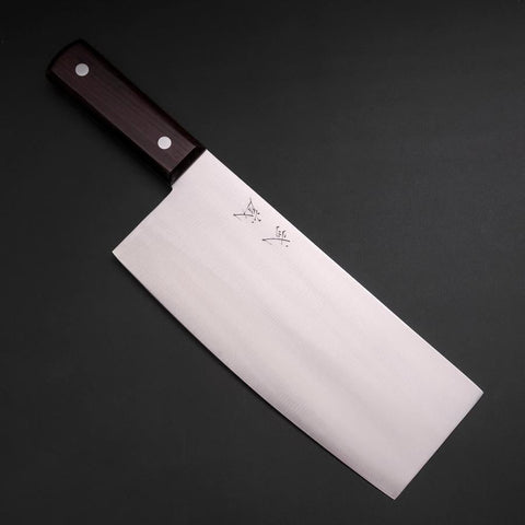 Hachoir Chinois SK Steel Poli Manche en Cerisier 220mm-[Musashi]-[Couteaux de cuisine japonais]