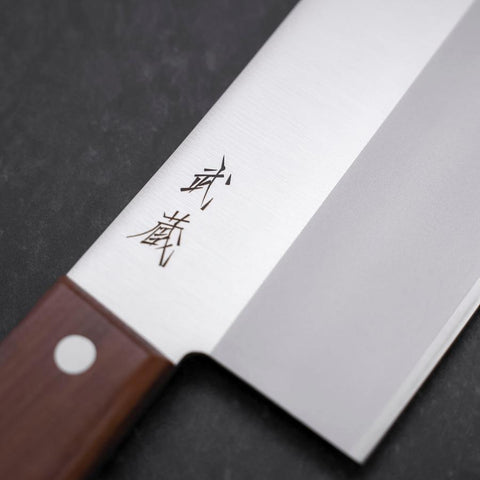 Hachoir Chinois VG-10 Poli Manche en Cerisier 180mm-[Musashi]-[Couteaux de cuisine japonais]