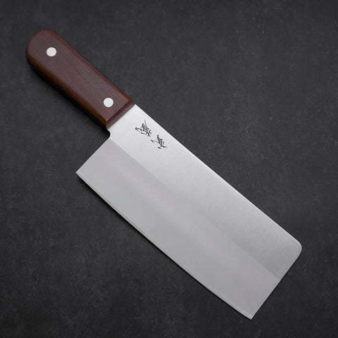 Hachoir Chinois VG-10 Poli Manche en Cerisier 180mm-[Musashi]-[Couteaux de cuisine japonais]