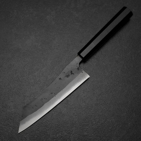 Hakata Blue Steel #2 Kurouchi Manche en Buffle et Ébène 165mm-[Musashi]-[Couteaux de cuisine japonais]