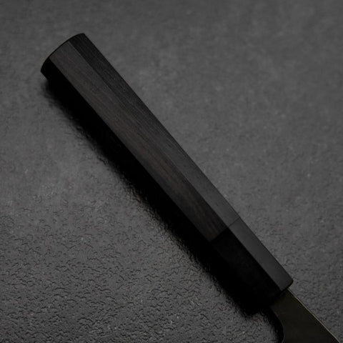 Hakata Blue Steel #2 Kurouchi Manche en Buffle et Ébène 165mm-[Musashi]-[Couteaux de cuisine japonais]