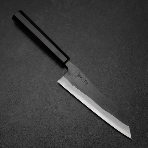 Hakata Blue Steel #2 Kurouchi Manche en Buffle et Ébène 165mm-[Musashi]-[Couteaux de cuisine japonais]