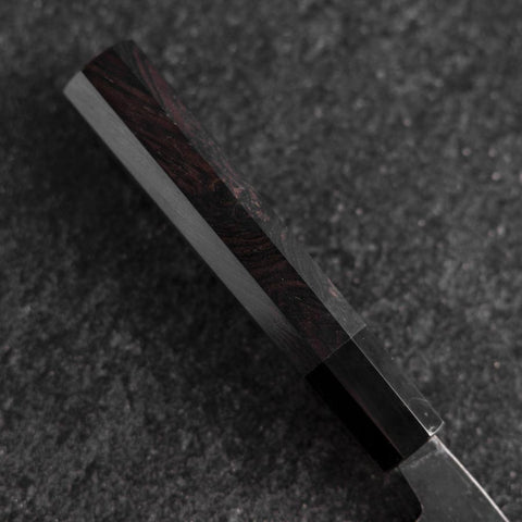 Hakata Blue Steel #2 Kurouchi Manche en Buffle et Ébène 180mm-[Musashi]-[Couteaux de cuisine japonais]