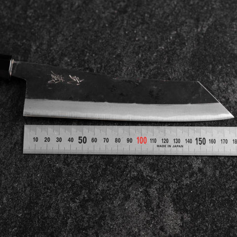 Hakata Blue Steel #2 Kurouchi Manche en Buffle et Ébène 180mm-[Musashi]-[Couteaux de cuisine japonais]