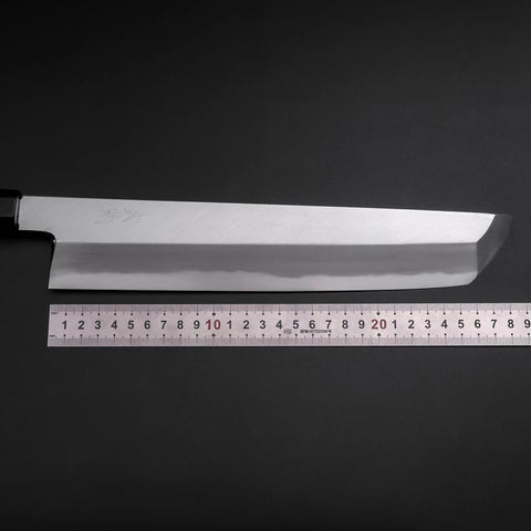 Hamokiri (Honekiri) White Steel #2 Kasumi Manche en Buffle et Ébène 300mm-[Musashi]-[Couteaux de cuisine japonais]