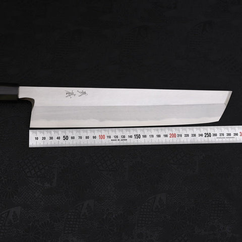 Hamokiri (Honekiri) White Steel #2 Kasumi Manche en Buffle et Ébène 300mm-[Musashi]-[Couteaux de cuisine japonais]