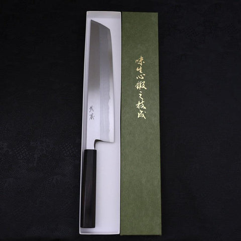 Hamokiri (Honekiri) White Steel #2 Kasumi Manche en Buffle et Ébène 300mm-[Musashi]-[Couteaux de cuisine japonais]