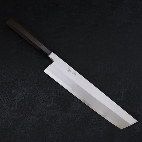 Hamokiri (Honekiri) White Steel #2 Kasumi Manche en Buffle et Ébène 300mm-[Musashi]-[Couteaux de cuisine japonais]