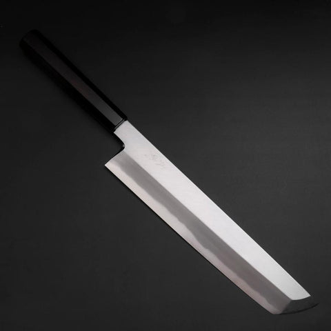Hamokiri (Honekiri) White Steel #2 Kasumi Manche en Buffle et Ébène 300mm-[Musashi]-[Couteaux de cuisine japonais]