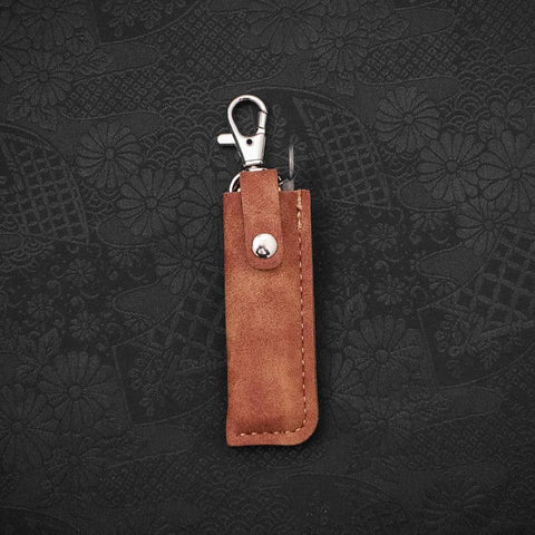 Higonokami Aogami #2 55mm avec Pochette en Cuir Marron-[Musashi]-[Couteaux de cuisine japonais]