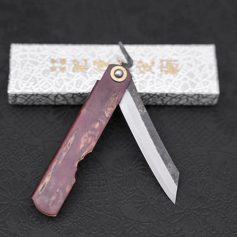 Higonokami Aogami #2 Bouleau 100mm-[Musashi]-[Couteaux de cuisine japonais]