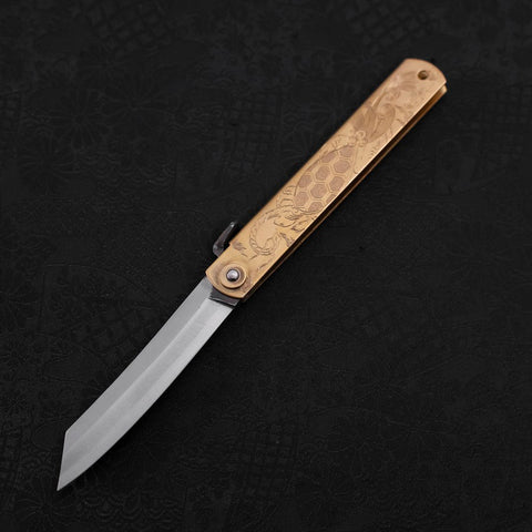 Higonokami Aogami #2 Chokin Genbu 120mm-[Musashi]-[Couteaux de cuisine japonais]