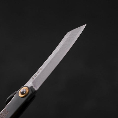 Higonokami Aogami #2 Damas Manche Noir 100mm-[Musashi]-[Couteaux de cuisine japonais]