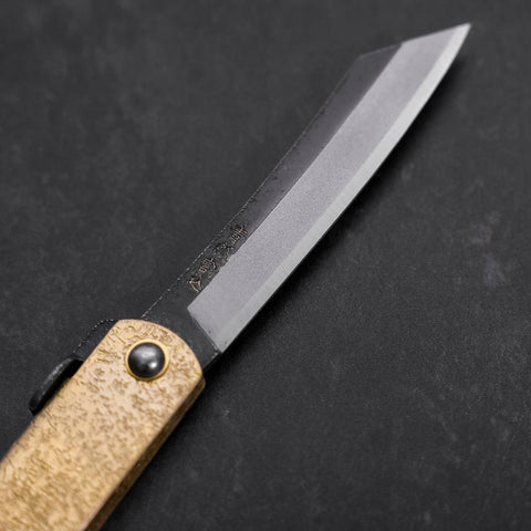 Higonokami Aogami #2 Kurouchi Or Brillant 100mm-[Musashi]-[Couteaux de cuisine japonais]