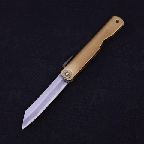 Higonokami Aogami #2 Laiton Super 100mm-[Musashi]-[Couteaux de cuisine japonais]