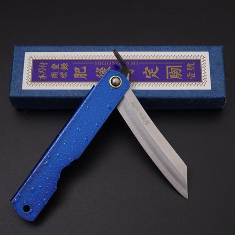 Higonokami Aogami #2 Mizushibuki Bleu 100mm-[Musashi]-[Couteaux de cuisine japonais]