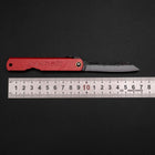 Higonokami Aogami #2 Revêtement Inox Tsuchime Rouge 100mm-[Musashi]-[Couteaux de cuisine japonais]