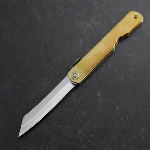 Higonokami Aogami 90mm Brass (3.5”)