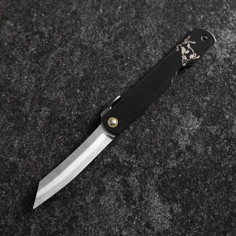 Higonokami Aogami Zodiaque Bœuf 80mm Noir-[Musashi]-[Couteaux de cuisine japonais]