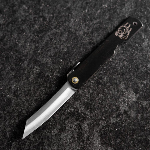 Higonokami Aogami Zodiaque Chèvre 80mm Noir-[Musashi]-[Couteaux de cuisine japonais]